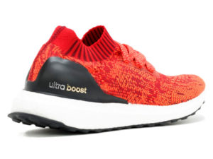 Кроссовки Adidas Ultra Boost мужские красные с черным - фото сзади