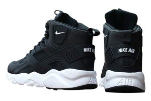 Зимние Nike Air Huarache Winter Black White черно-белые (35-40)
