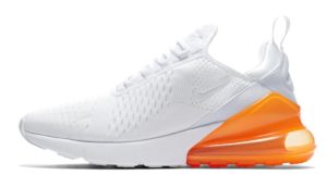 Nike Air Max 270 белые с оранжевым (35-39)