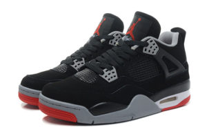 Nike Air Jordan 4 черные с серым (35-45)