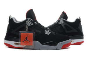 Nike Air Jordan 4 черные с серым (35-45)