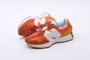 New Balance 327 оранжевые замшевые мужские-женские (35-44)