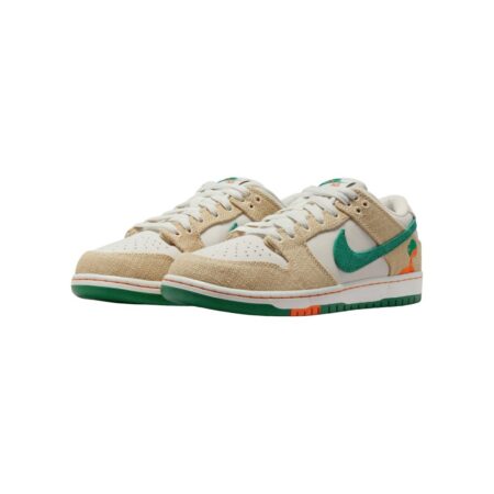 Nike SB Dunk Low Jarritos серо-бежевые с зеленым кожаные мужские (40-44)